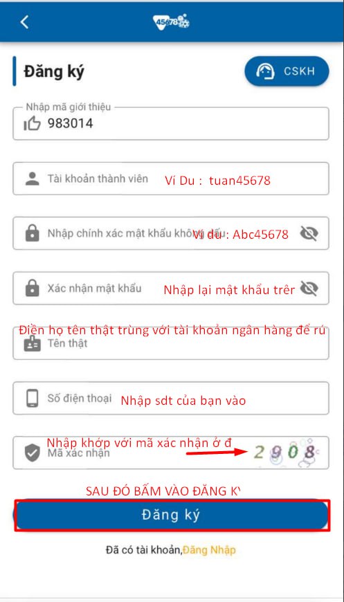 Hướng dẫn đăng ký 45678